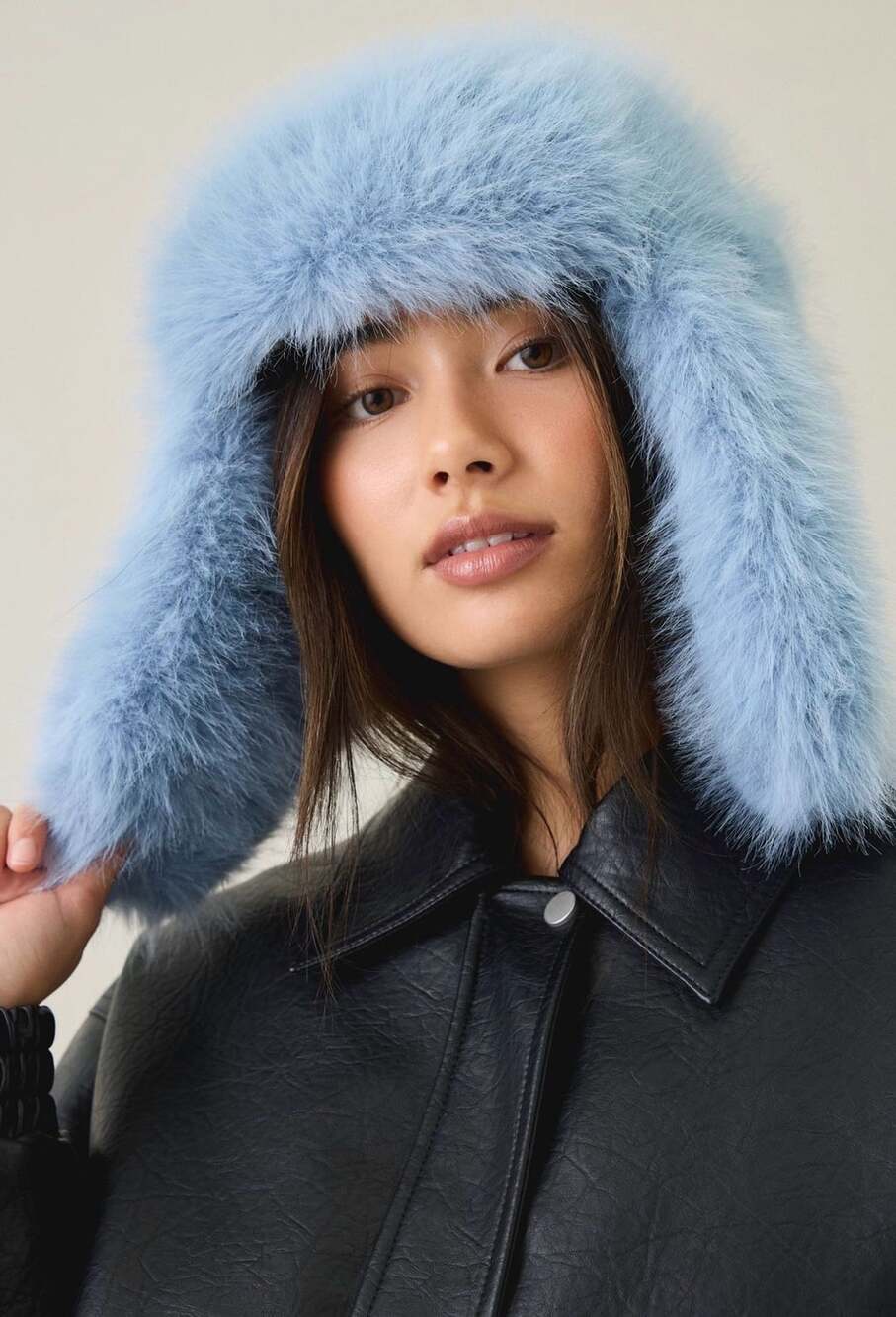 Urban Outfitter Plush Faux Fur Ear Trapper Hat NWT